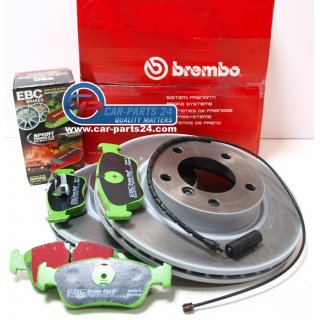 Brembo Bremsscheiben 286x22mm + EBC greenstuff Bremsbeläge für BMW e46 Z4 e85