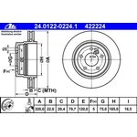ATE Bremsscheibe Hinterachse 320x22mm für BMW X3 e83