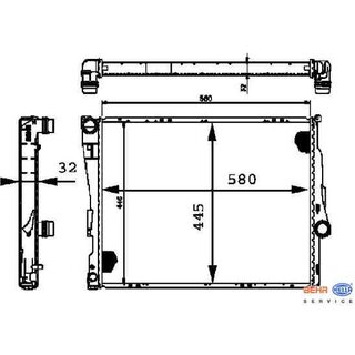 Mahle Behr Kühler BMW e46 / Z4 mit Automatikgetriebe, ohne Klimaanlage
