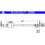ATE Bremsschlauch hinten f&uuml;r BMW E81 & E90