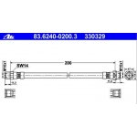 ATE Bremsschlauch hinten (Achse) für BMW E36