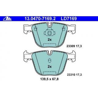 ATE CERAMIC Bremsbel&auml;ge Hinterachse BMW e60 e61 e63 e64 e65 e66 e70 e71 e72