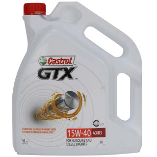 Castrol GTX SAE 15W-40 A3/B3 Motoröl 5L