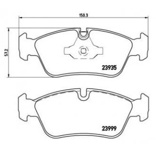 Brembo Bremsbeläge VA für BMW 1er & 3er e81 e87 e90 e91 1,6 - 2,0