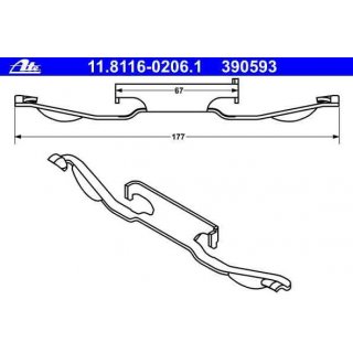 ATE Feder für Bremssattel vorne BMW E81 E87 E36 E46 E90 E85