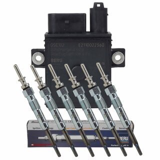 Set Glühkerzensteuergerät + 6x Glühkerzen für BMW M57N M57N2 Motor